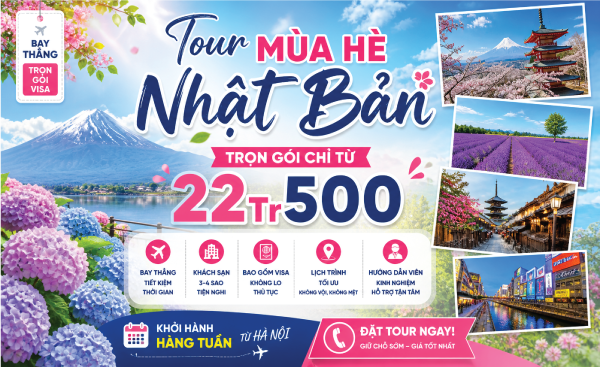 KHÁM PHÁ MÙA HÈ NHẬT BẢN 2026 - CHÙM TOUR GIÁ TỐT HÀNH TRÌNH MỚI MẺ